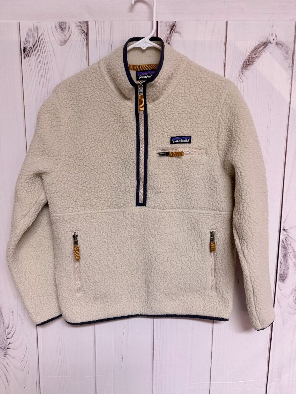 Patagonia Women’s Retro Pile Marsupial Pullover Small‎ Pelican GUC